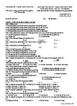 Đề kiểm tra học kỳ I môn Hóa học Lớp 10 - Mã đề 169 - Năm học 2019-2020 - Trường TH - THCS - THPT Đức Trí